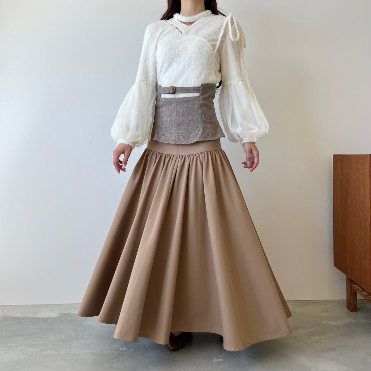 FRKM SCD LAYERED BELT APRON SKIRT スカート FRKM SCD LAYERED BELT APRON SKIRT スカート|mercariメルカリ