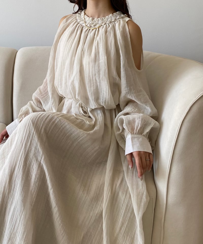 airy shoulder long onepiece | AÉRMA boutique