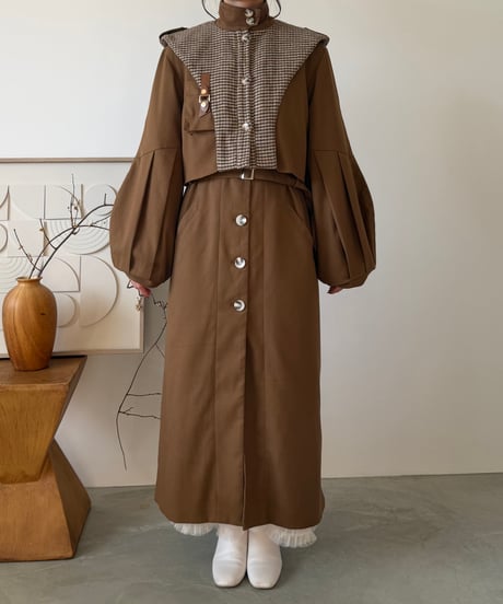 3way layered trench coat(brown)