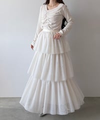 tiered tulle volume skirt