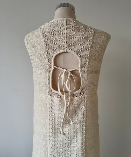 lace knit fringe onepiece
