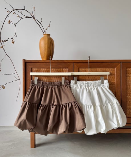balloon tiered culotte skirt