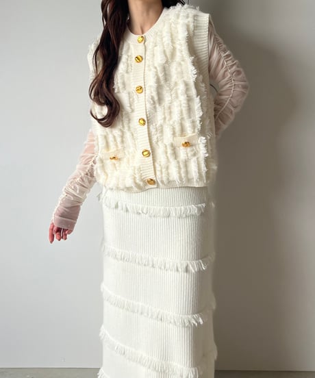 fringe lib knit vest