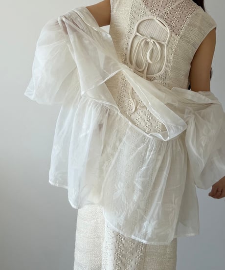 lace knit fringe onepiece