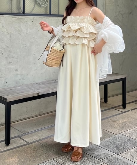 frill tiered volume bustier