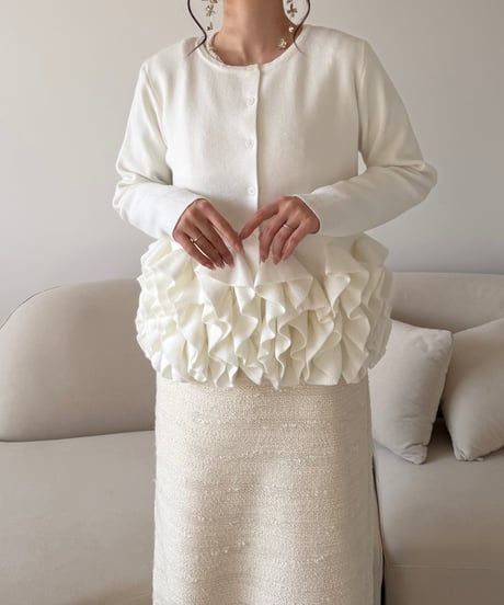 Voluminous Ruffle Cardigan