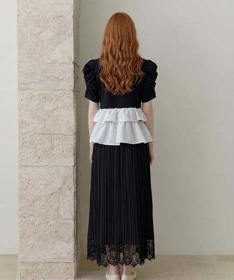 2way lace flare skirt(2色)