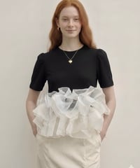 volume sheer frill tops