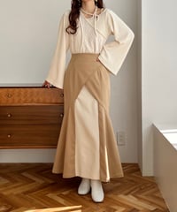 layered flare mermaid skirt