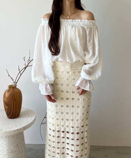 candy sleeve offshoulder blouse