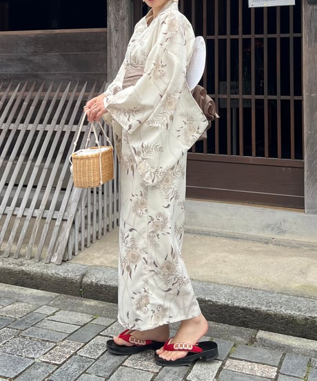aèrma yukata.(浴衣＋帯)white