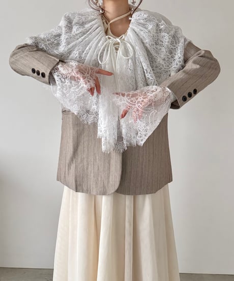 lace cape ribon blouse