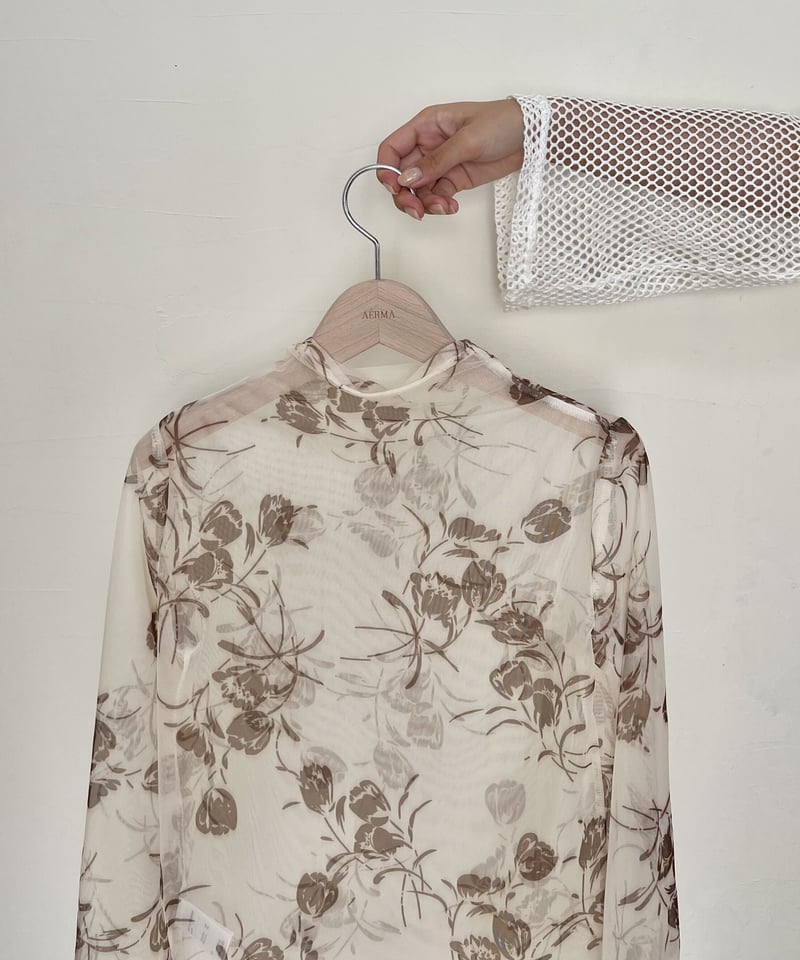 flower print sheer tops | AÉRMA boutique