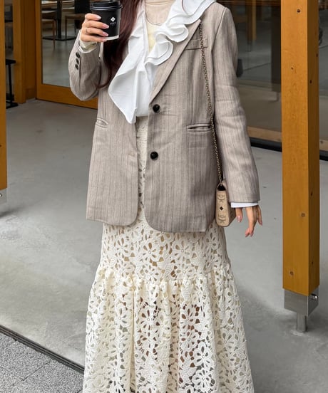 stripe classical tailored jacket