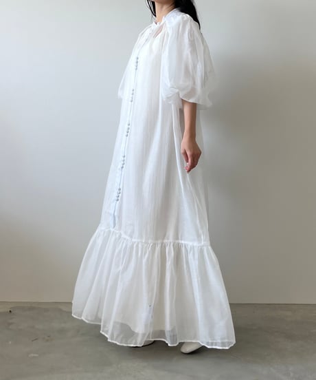 balloon silhouette sheer onepiece