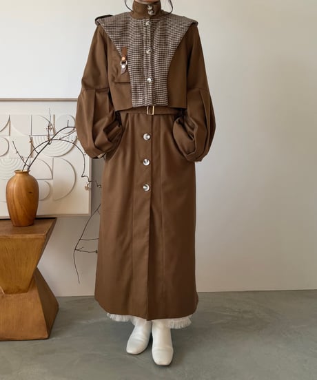 3way layered trench coat(brown)