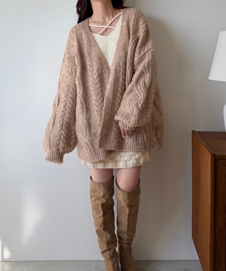 aerma tulle gather cardigan エリマブティック volume tulle gather cardigan | AÉRMA boutique