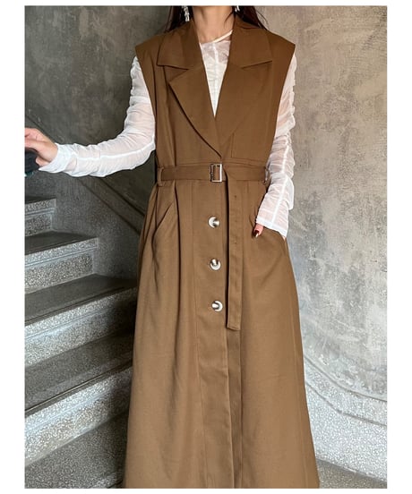 3way layered trench coat(brown)