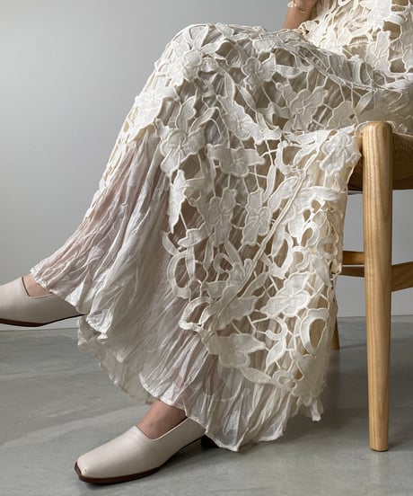 lace flower layered onepiece