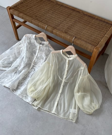 volume sheer many way blouse
