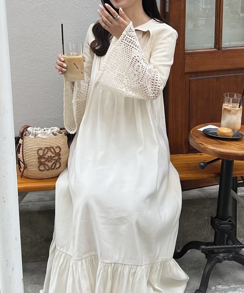 ボレロ AERMA flare lace sleeve short bolero flare lace sleeve short bolero | AÉRMA boutique