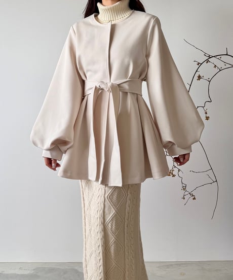 balloon sleeve flare jacket