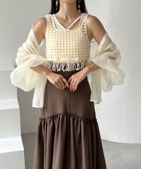 fringe short bustier