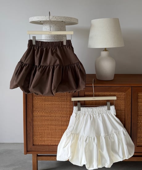 balloon tiered culotte skirt