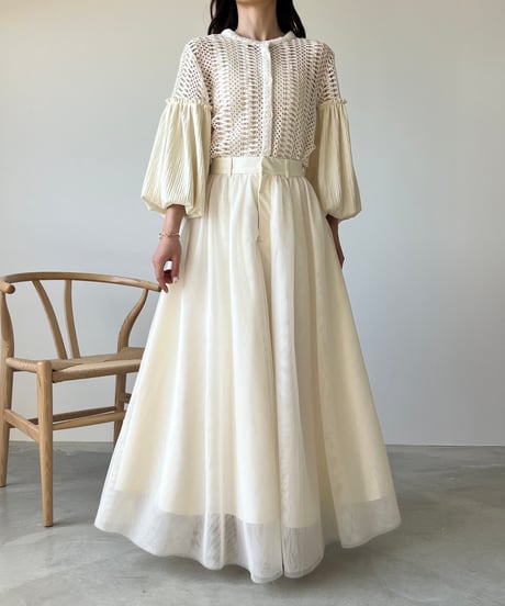 volume tulle frill skirt