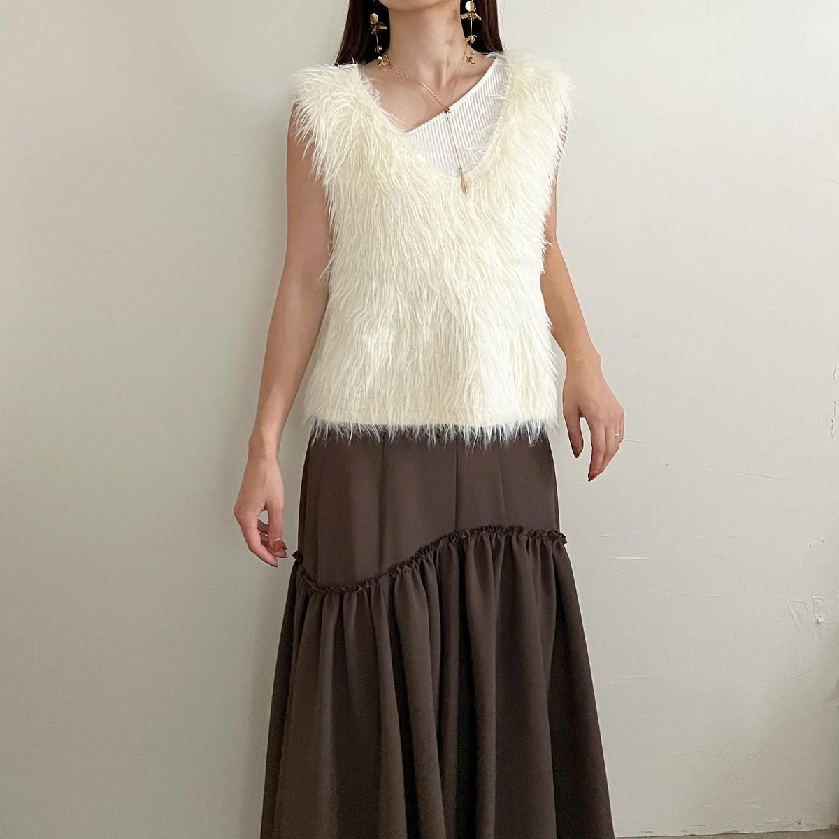 shaggy knit vest | AÉRMA boutique