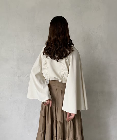 many way slit flare blouse