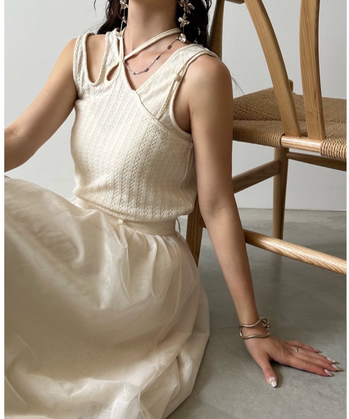 asymmetry strap design camisole | AÉRMA boutique