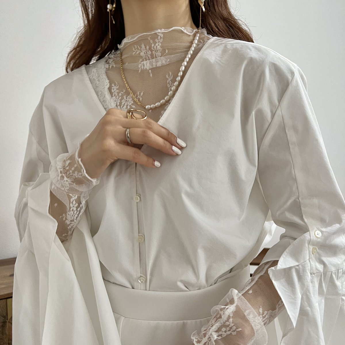 meer.メーア flower lace topsフラワーレーストップスzu新品 meer.メーア flower lace topsフラワーレーストップスzu新品