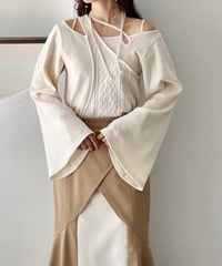 asymmetry strap flare tops