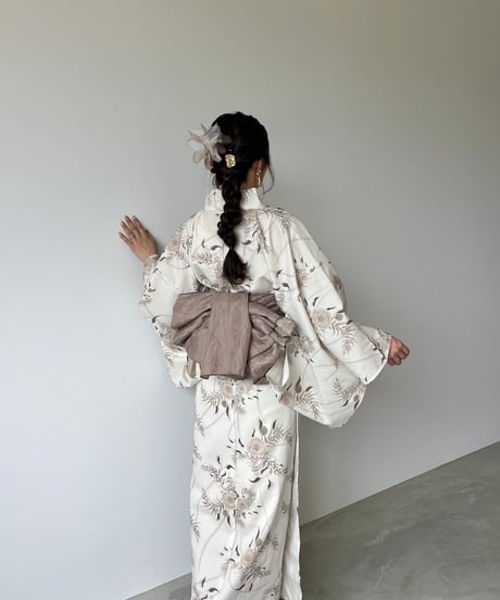 aèrma yukata.(浴衣＋帯)white