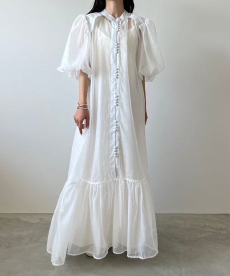balloon silhouette sheer onepiece