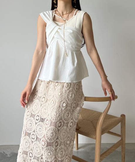 asymmetry peplum bustier