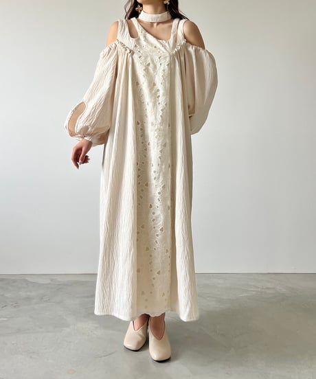 asymmetry off shoulder flower onepiece