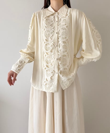 airy cotton lace blouse