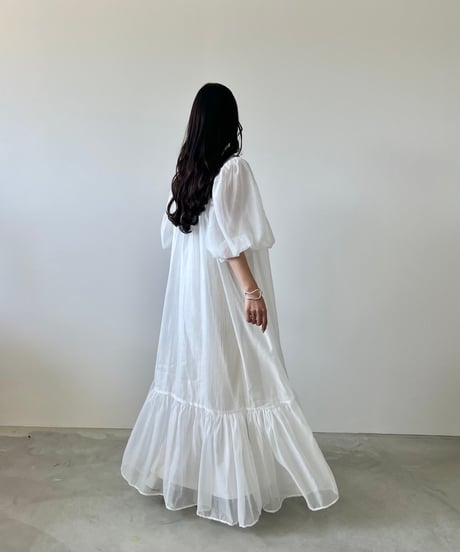 balloon silhouette sheer onepiece