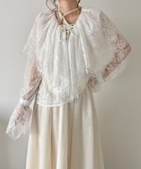lace cape ribon blouse