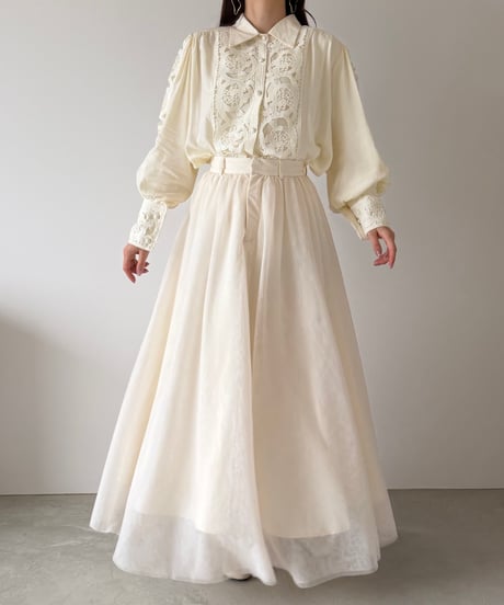 airy cotton lace blouse