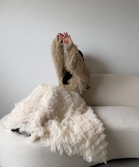 tulle gather frill skirt