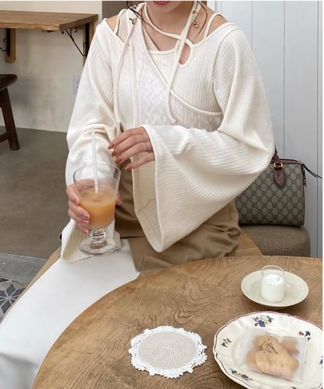asymmetry strap flare tops