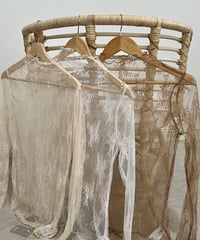 flower lace sheer tops