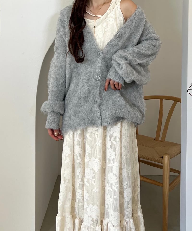 soft volume knit cardigan | AÉRMA boutique