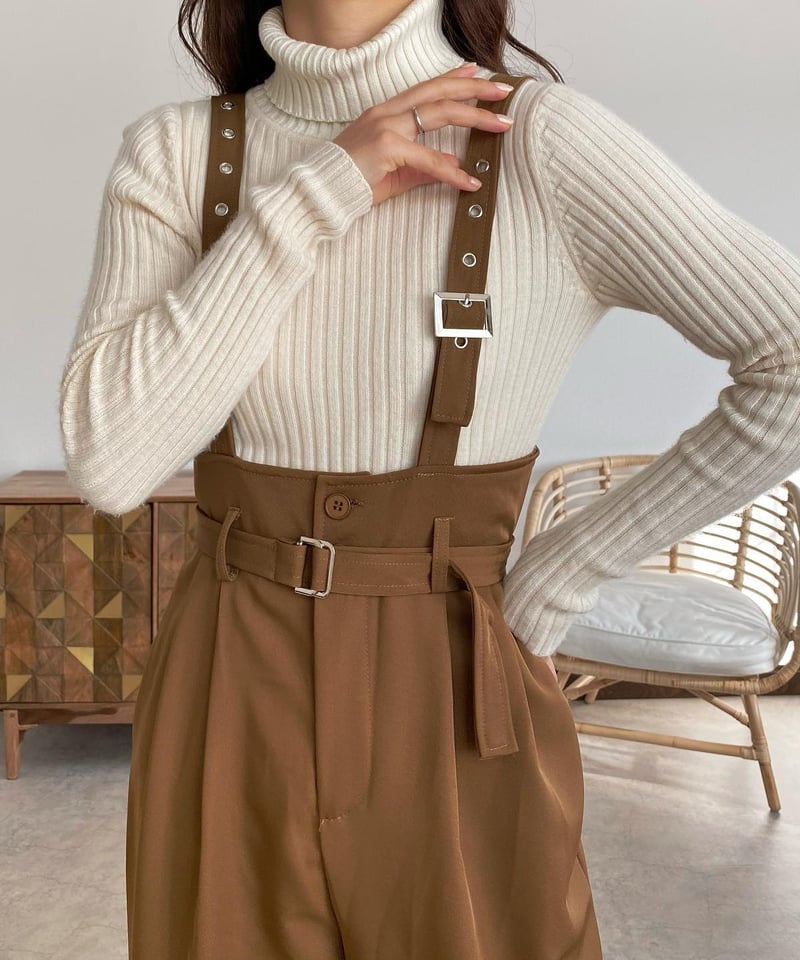 suspender high waist pants | AÉRMA boutique