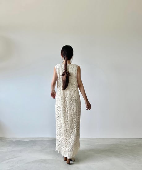 crochet open front long vest