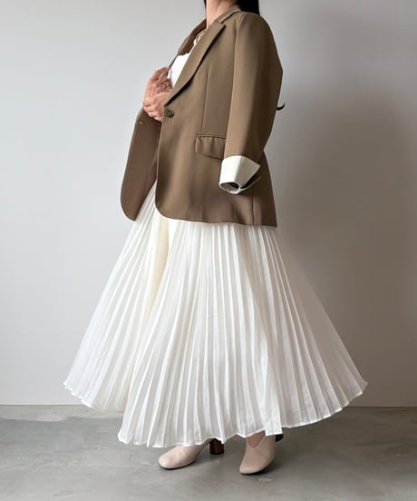 side pleats flare onepiece