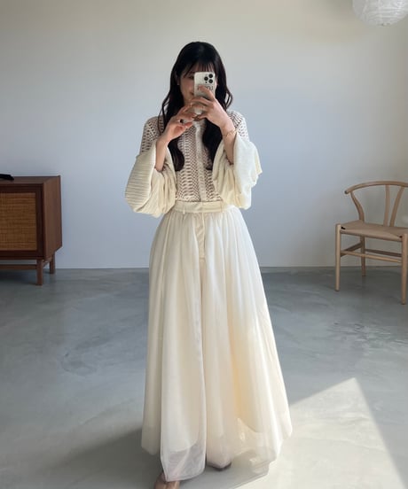 volume tulle frill skirt
